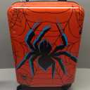 Sanwuta Luggage Sets, 4 Pack, 16 Inch Carry on Rolling Suitcase Backpack Neck Pillow Travel Set Gift for Kids Boys Girls(Spider)