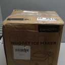 EUHOMY Nugget Ice Maker Countertop with Handle, Ready in 6 Mins, 34lbs Per Day, Removable Top Cover, Auto-Cleaning, Portable Sonic Ice Maker with Basket and Scoop, for Home/Party/RV/Camping (Black)