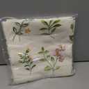 Pillow Covers 18 x 18 Inches Set of 2 White Soft Throw Pillow Covers Farmhouse Decoration Exquisite Embroidery Cushion Covers for Home Bed Couch Sofa (Garden-green)