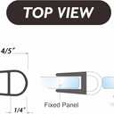 78"(2X39") Shower Door Side Seal Strip for 1/4" for Frameless Sliding Glass Door or Swing Door, with 5/16" Flip