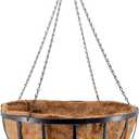Arcadia Garden Products Round Hanging Planter Basket with Coco Liner 24 Inch