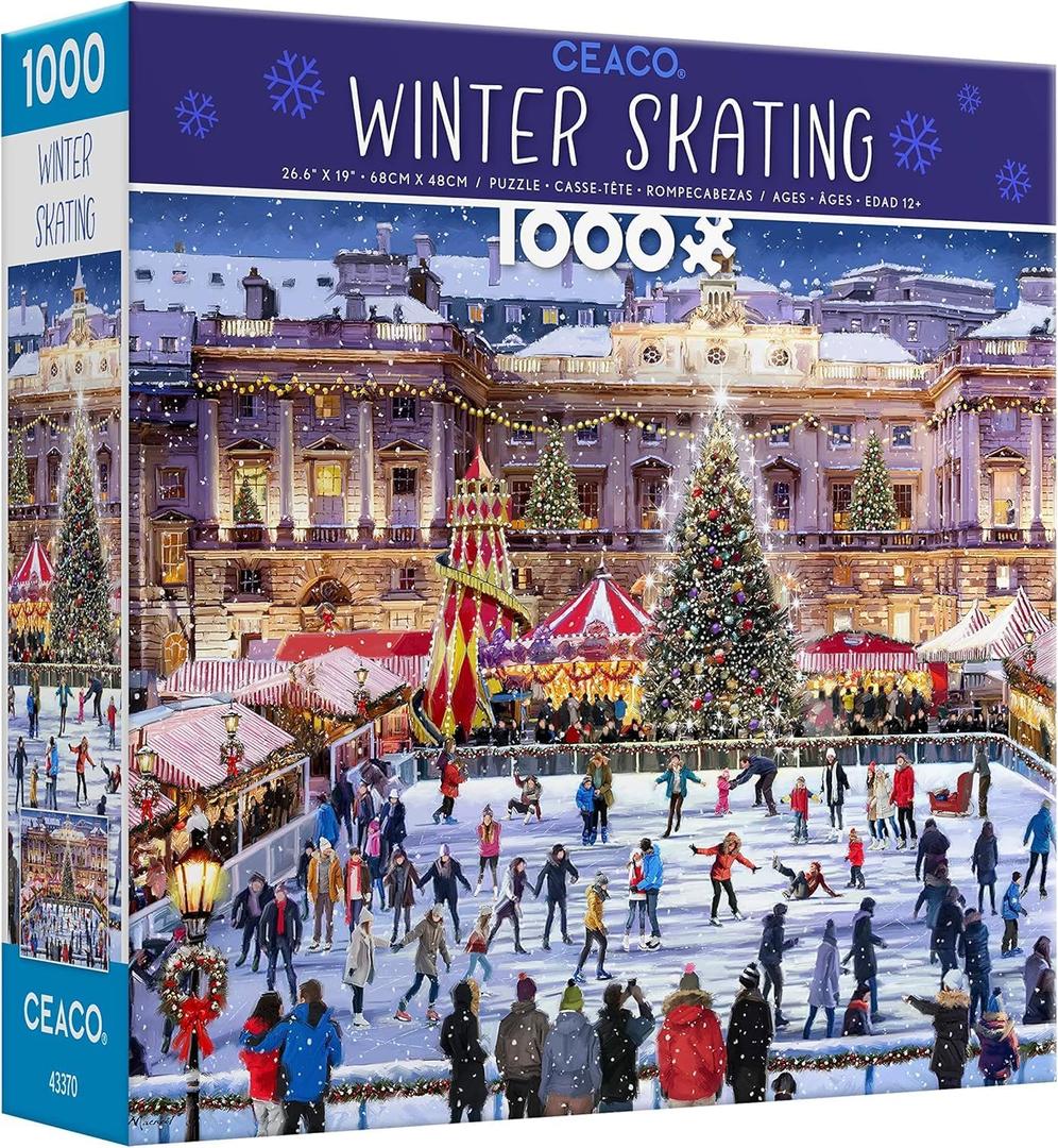 Ceaco  Classic Christmas  Winter Skating  1000 Piece Jigsaw Puzzle
