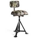 Costway Swivel Hunting Chair Tripod Blind Stool with Detachable Backrest