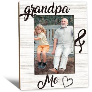 Fathers Day Grandpa Picture Frames - Grandfather Photo Frame, Grandpas Gifts for Father's Day Birthday from Grandkids, Grandpa and Me Grandfather Picture Photo Frames for Home Bedroom Decor, 5x7