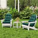 Adirondack Chair Cushion,High Back Patio Cushions with Adjustable Ties, 48.8 x 20.4 x 4.3,Waterproof Tufted Pillow,Fade Resistant Seat Rocking Chair Cushion for Indoor/Outdoor,Hunter Green,2, Count of 2