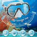 Snorkeling Gear for Adults, Adult Snorkel Set with Panoramic Anti-Leak and Anti-Fog Tempered Glass Snorkel Mask, Dry Top Snorkel, Snorkle Mask Set Adult with Mesh Bag Ear Plug for Snorkeling