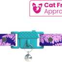 Kittyrama Botanicals Fern Cat Collar. Award Winning. Hypoallergenic, Quick Release Breakaway, Comfy & Soft. Vet Approved. Other Styles Available (Adult)