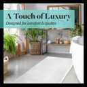 Memory Foam Bath Mat Non Slip Absorbent Super Cozy Velvet Bathroom Rug Carpet (72 inches X 24 inches, White)