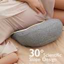 Momcozy Portable Pregnancy Pillow W Shaped Maternity Support for Side Sleepers, Adjustable Travel Wedge Pillow for Back, Belly, and Hip Relief, Ideal for Pregnant Women, Deep Grey