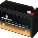 CB CHROMEBATTERY 12V 7AH Maintenance-Free Battery for UPS, Solar Power, Electric Toys, Emergency Lights, and More - Spade (F1) Terminal
