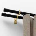 Goowin Curtain Rod Bracket, 3pcs Curtain Rod Holders, Durable Curtain Brackets for Curtain Rod, Double Curtain Rod Bracket for Living Room Bedroom Curtain rods, Drapery Rods (Gold)