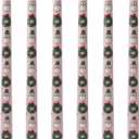 6 Pack Printed Taper Candle Set for Christmas, 10 Inch Dripless Candlesticks with Wreath Star and Snowman Pattern for Home Decoration Gift, 6-7 Hours Burn