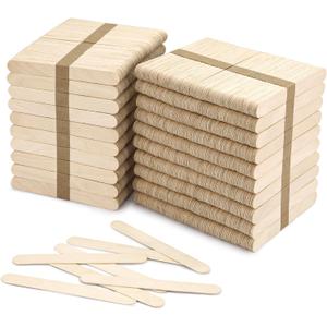 WISYOK 1500 PCS Wooden Popsicle Sticks for Crafts, 6 Inch Wood Craft Sticks, Wide Lollipop Sticks, Treat Sticks Ice Pop Sticks for Creative Designs or Children Education, Home Art Projects