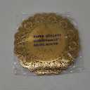 Gueevin 200 Pcs Paper Doilies for Tables Lace Round Paper Placemats Decorative Disposable Placemats Doily Pad for Dinner Plates Dessert Crafts Wedding Tableware (Gold,12 Inch)