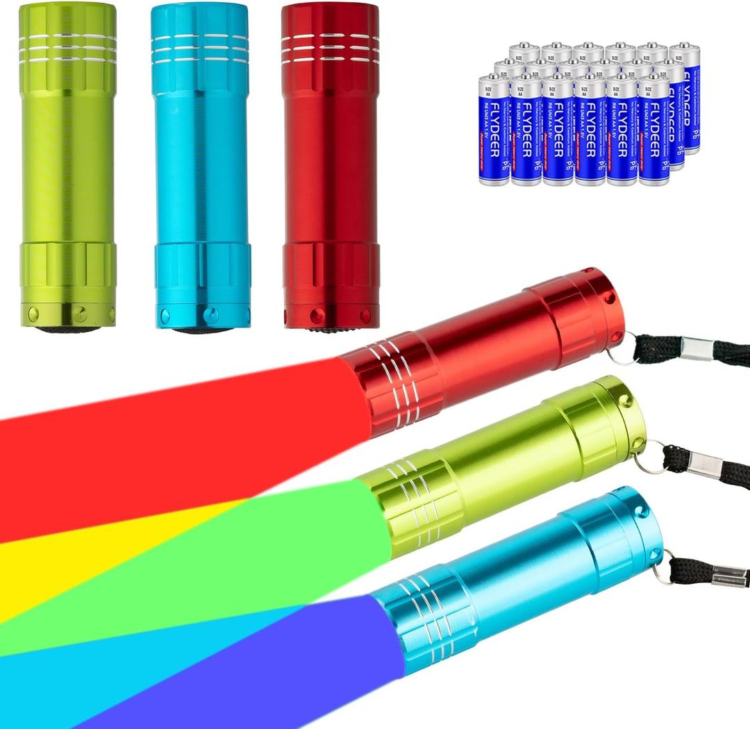 KunHe 6-Pack RGB LED Lights for Kids  Durable Aluminum Shell Battery-Powered (Includes AAA*18) Fun & Colorful Gift for Birthdays Parties and Creative Play KunHe 6-Pack RGB LED Lights for Kids  Durable Aluminum Shell Battery-Powered (Includes AAA*18) Fun & Colorful Gift for Birthdays Parties and Creative Play
