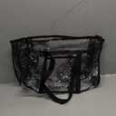 Clear Beach Bag for Women, Large Clear Tote Bag for Stadium Events - Zipper Closure, Waterproof, Sandproof