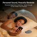 Kinglucky Pillow Speaker for Sleeping, Ultra-Thin Bluetooth 6.0 Under Pillow White Noise Sound Machine for Side Sleepers, Auto Shut-Off, Rechargeable, Travel Portable, Black Grey