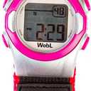 WobL Vibrating 8-Alarm & Repeating Countdown Timer Watch, Medication/Sports/Meetings/Potty Reminders, Pink