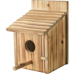 Bird Houses for OutsideWooden Birdhouse with Open House Design - Perfect Nesting Box for Bluebirds - Assembly Required - Ideal for Outside - Blue Bird House for Outdoor Clearance (Classic)