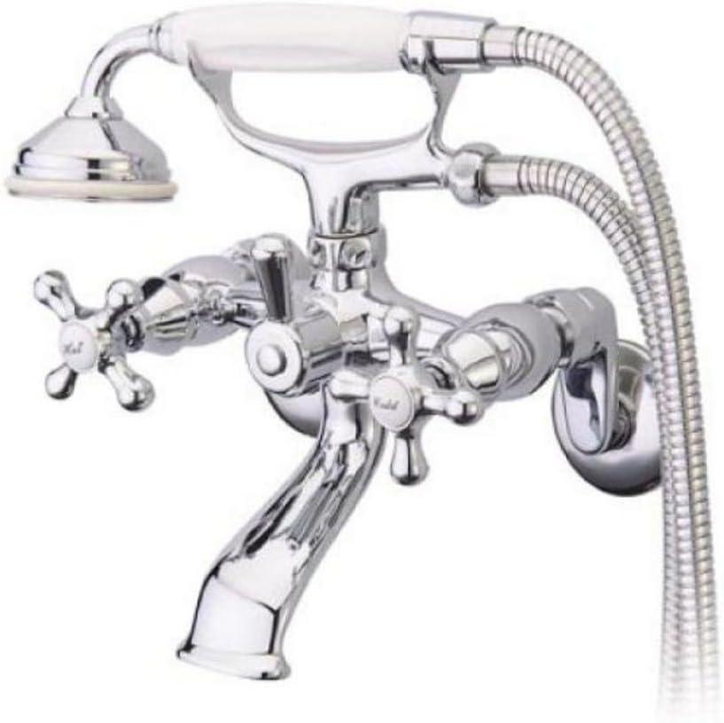 Kingston Brass KS266C Kingston Clawfoot Tub Faucet, 6-Inch Adjustable Center, Polished Chrome
