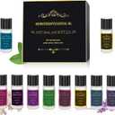 Car Air Freshener,Smart Car Air Freshener, Suitable For Car Diffusers And Home Use,Automatic On/Off,10 Scents,Car Diffusers Have 3 Adjustable Modes,Car Essential Oil Diffusers Have 10 Refill Bottles (Black)