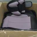 Coverado Universal Seat Covers Full Set, 5 Seats Universal Seat Covers for Cars, Waterproof Nappa Leather Car Seat Covers with Head Pillow, Auto Protectors Fit for Most SUV Pick-up Truck-Black&Purple