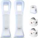 2 Pack Motion Plus Adapter with Silicon Case Sensor W for Wii Remote Controller,Motion Plus Adaptor Accelerator(White).