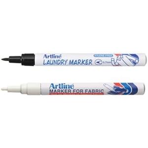 Artline Black Laundry Marker and White Fabric Marker (Twin Pack)