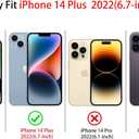 2 x NITITOP Compatible with iPhone 14 Plus Case Cute Mirror Bow Love Heart Pattern for Women Girls Ribbon Design Shockproof Silver Protective Phone Cover - Light Pink Bow