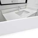 5" x 60" Super White Engineered Marble Threshold, Rigid Shower Curb & Vanity Backsplash for Tile Transitions, Window Sill, Fixed Size Easy to Cut