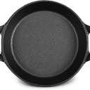 Ziliny Mini Cast Iron Skillets 6.3 x 6.3 x 1.5 Inch Cast Iron Pan Small Ramekin Set Black Casserole Dish Cookware Oven Safe Mini Skillets for Kitchen Indoor Outdoor Picnic (1 Pack)