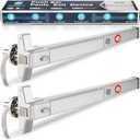 IRONWALLS 2 Packs Commercial Door Push Bar Panic Exit Device With Alarm, 27.5" Stainless Steel for Exit Doors, Emergency Hardware With Exterior Handle, Fit for 27"-41" Doors