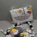 TFDER Baby Gym Play Mat, 8-in-1 Tummy Time Mat & Activity Gym, Washable Ball Pit, Infant Play Mat with Detachable Toys for Sensory Exploration and Motor Skill Development (Black White)