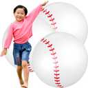 3 Pieces 26 Inch Inflatable Baseballs Large Inflatable Beach Ball Giant Inflatable Baseball Baseball Toys Bulk for Teens Adults Beach Game Outdoor Party Favor Sport Activity
