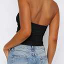 Yousify Halter Tops for Women Sexy Deep Scoop Neck Tank Top Y2k Going Out Fitted Backless Sleeveless Summer Tops (Black), Large