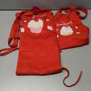 R HORSE 2Pcs Adults Kids Matching Apron Set Grandma and Me Adjustable Kitchen Apron with 2 Pockets Matching Gift for Grandma and Granddaughter Cooking Baking Painting Training Back to School Gifts