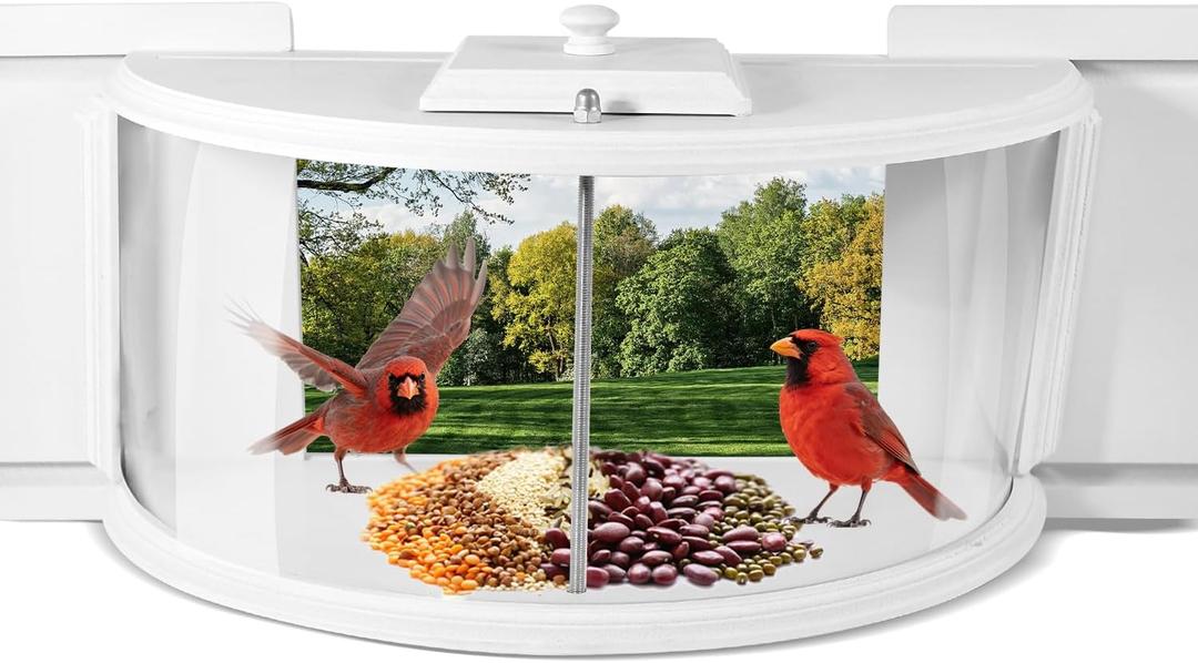 Window Bird Feeder, 180 Clear View Bird Feeder, Durable and Elegant Window Birds Feeders for Birds Watching, Fits Windows 27-35" Wide - Bring Joy to Your Home