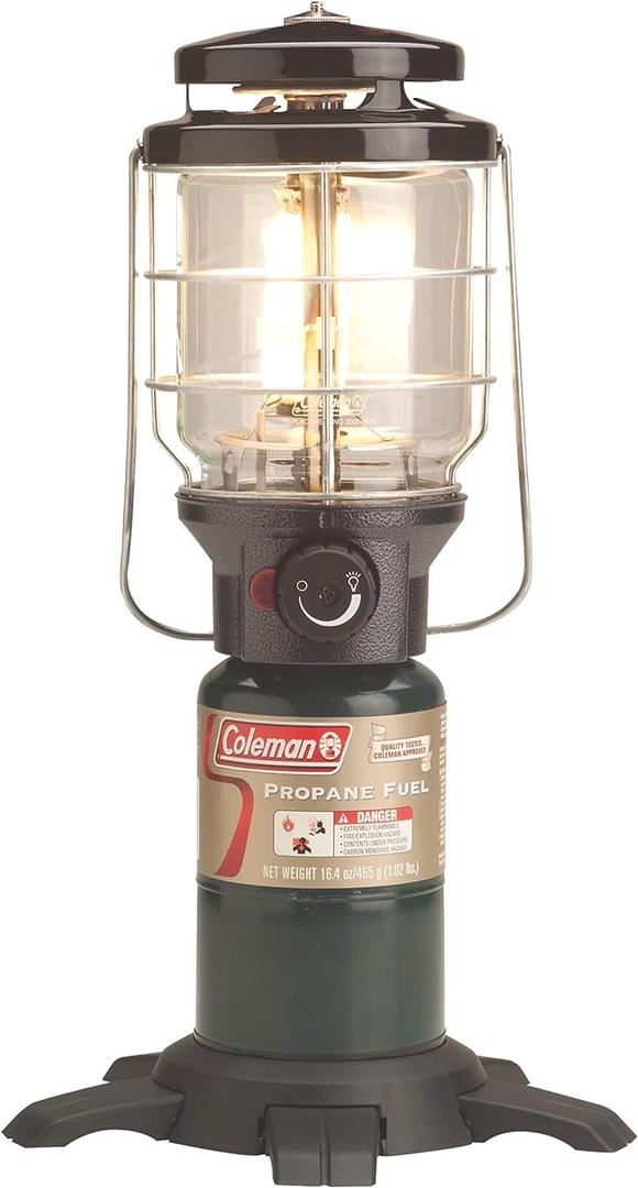 Coleman NorthStar 1500 Lumens 1-Mantle Propane Lantern Push-Button Instastart Ignition with Pressure Regulator and Mantle Included Great for Camping Power Outage Emergencies & Home Use