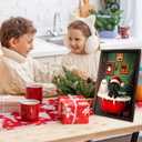 Xizondidi Vintage Christmas Decorations,Christmas Wall Decor for Home,Black Cat Wall Art Prints Including Wooden Frame,Art Poster for Living Room Bedroom Home Decoration 15 * 10 Inches