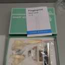 eLinkSmart Fingerprint Door Knob Lock, Smart Keyless Entry Door Lock with Code Keypad Handle, Biometric Electronic Security Locking Door Lever Locks for Bedroom Interior Indoor Room - Gold