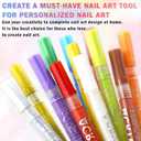 12 Colors Nail Art Pens Set Nail Polish Pens Nail Art Drawing Pen Quick Dry Waterproof Nail Art Painting Pens kit for Home DIY Nail Art Design