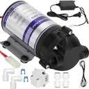 Kelegaan 2025 Upgraded Booster Pump Kit, Suitable for Household Reverse Osmosis Water Filtration System Standards or Manifolds up to 50 GPD,Bring a High-Voltage Switch