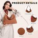 Woven Suede Shoulder Bag for Women,Suede Handbag Hobo Fashion Tote Bag Satchel for Work Weekend Travel Purse 2025