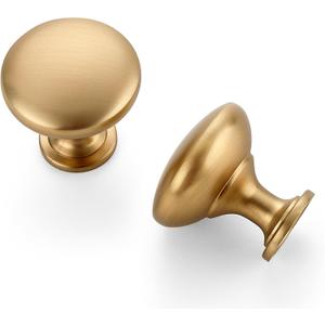 Ravinte 10 Pack Champagne Bronze Round Zinc Cabinet Knobs for Kitchen Bathroom Closet Dresser Cabinets