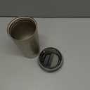 Titanium Water Bottle Coffee Cup 500ml, Titanium Insulated Water Bottle Wide Mouth Titanium Cup Easy To Clean Leakproof & Packable for Camping Travel Sports 16.91fl oz (Ice Flower)