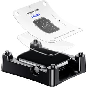 Misxi 6 Pack TPU Screen Protector with an Auto Alignment Tool Kit for Apple Watch Series 11 Series 10 46mm, Soft Clear Ultra-HD Protector Self-Healing Free Bubble for iWatch