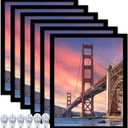 6 Sets 12x15 Picture Frame, Frames for 12 x 15 Canvas Collage Photo Poster Certificate Wall Gallery, High Transparent Horizontal Vertical Black 12 by 15 Inches