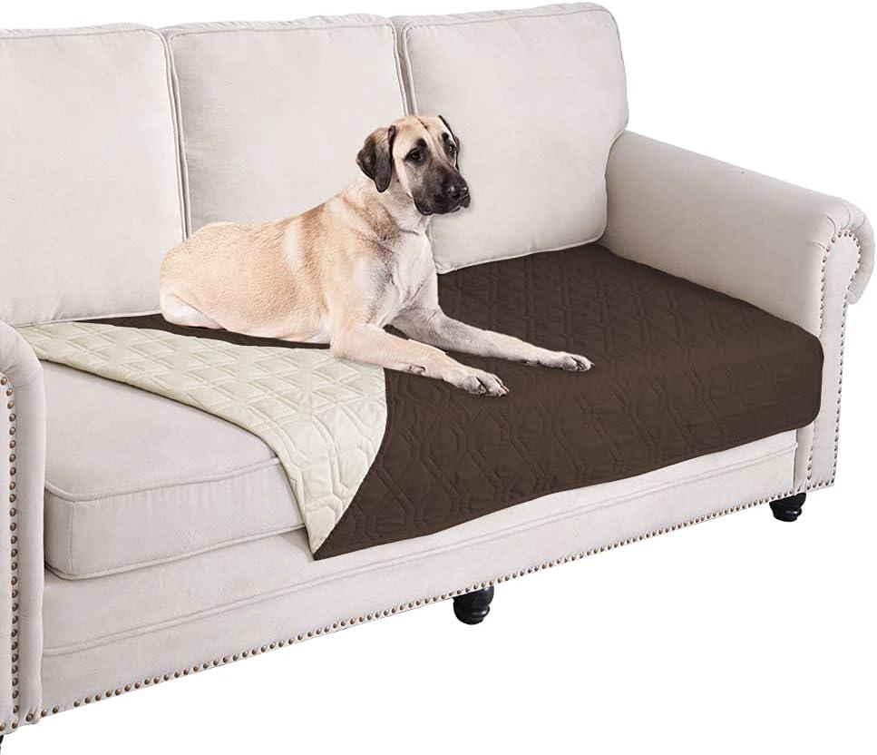 Ameritex Waterproof Dog Bed Cover Pet Blanket for Furniture Bed Couch Sofa Reversible (30x70 Inch (Pack of 1), Chocolate+beige)
