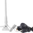 Marine VHF Base Antenna for Marine radios, 156-163 MHz, VHF Radio Marine Antenna, 7 Meters RG58U Cable, Adjustable Ratchet, Nails
