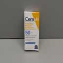 CeraVe 100% Mineral Sunscreen SPF 50, Face sunscreen With Zinc Oxide & Titanium Dioxide, Hyaluronic Acid + Niacinamide + Ceramides, Oil Free, Travel Size 2.5 oz